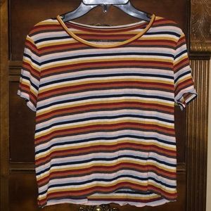 Fun striped cropped Tee